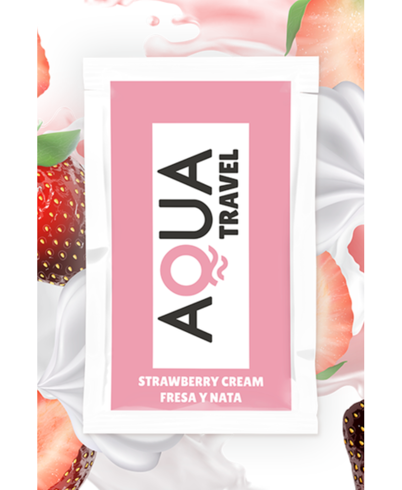 Dosette lubrifiant à base d'eau saveur fraise à la crème 6 ML 